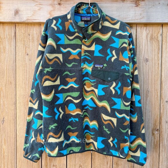 Patagonia Synchilla Snap-T Fleece Pullover Arctic‎ Collage Northern Green Small - Picture 3 of 15